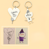 Custom personalizada Keychains Children Drawing