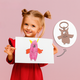 Custom personalizada Keychains Children Drawing