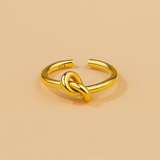 Minimalist 925 Silver Knotted Ring