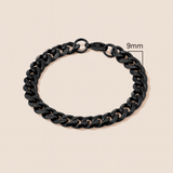 Pulsera de Acero Inoxidable Punk Negra