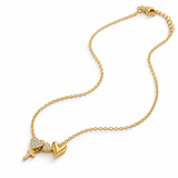 Amora Heart & Cross Necklace
