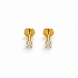 Lumi Crystal Flat Back Stud Earrings