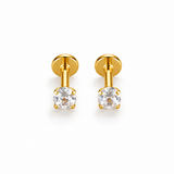 Lumi Crystal Flat Back Stud Earrings
