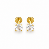 Lumi Crystal Flat Back Stud Earrings