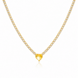 Heart Crystal Tennis Necklace