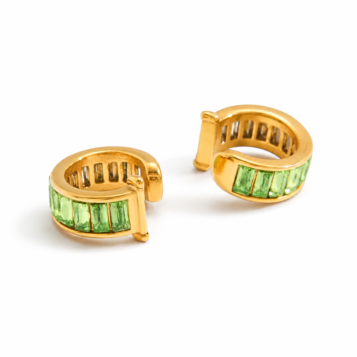 Arlisse White Zircon Cuff Earrings