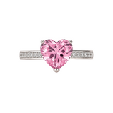Anillo de Radiancia Corazón Rosa