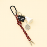 Badminton Keychain Charm