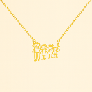 Heartfelt Kids Drawing Necklace