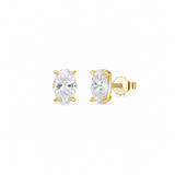 Oval Cut Moissanite Stud Earrings
