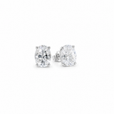 Oval Cut Moissanite Stud Earrings