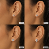 Oval Cut Moissanite Stud Earrings