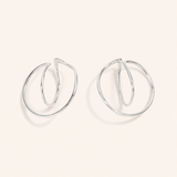 Geometric Irregular Curve Clip Earrings – No Piercing