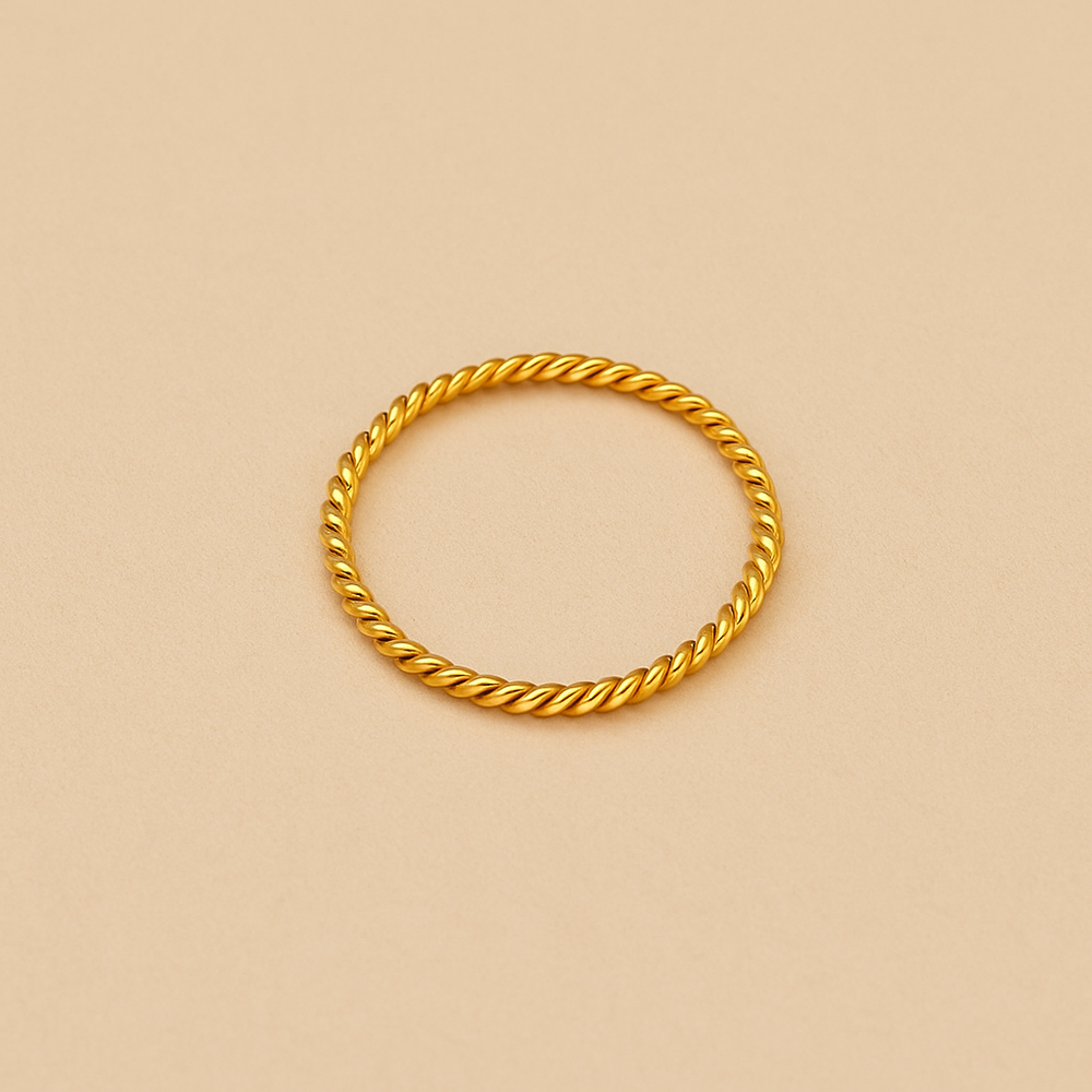 Minimalist Twisted Rope Ring