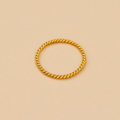 Minimalist Twisted Rope Ring