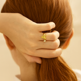 Personalized Letter Crystal Ring