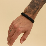 Pulsera de Cuero Tejida Retro para Hombre