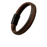 Pulsera de Cuero Tejido Retro para Hombre