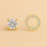 Pendientes de circonita con letra inicial