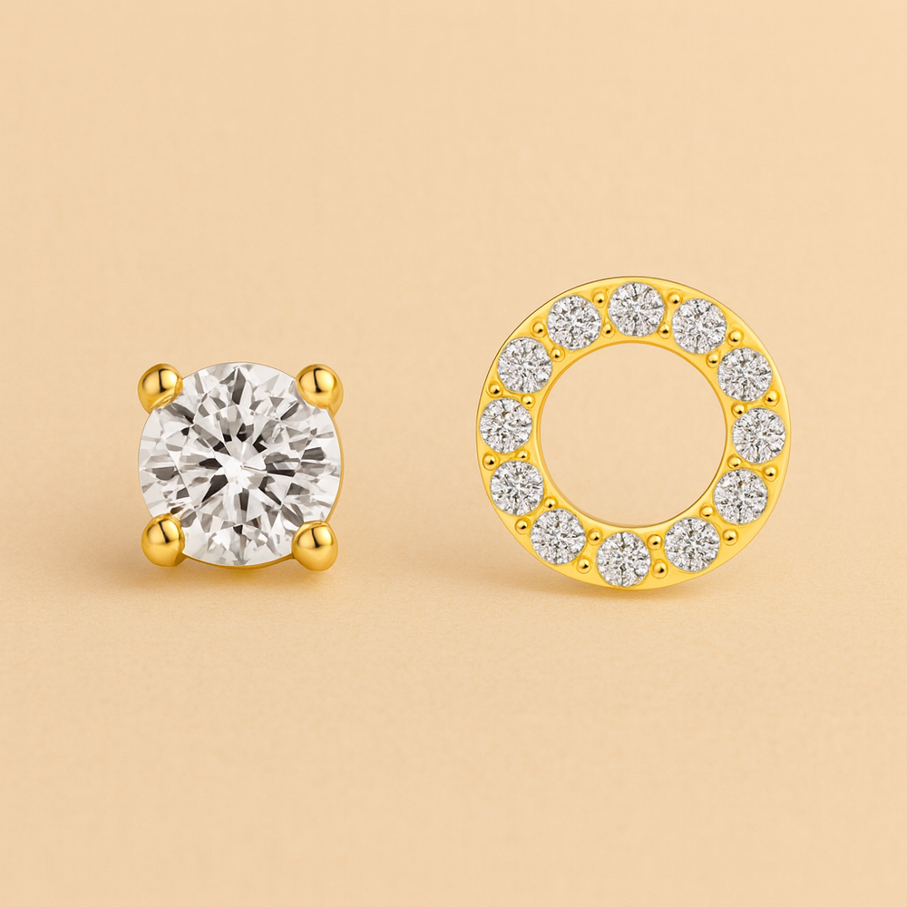 Pendientes de circonita con letra inicial