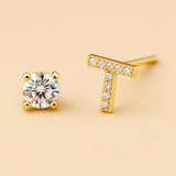 Pendientes de circonita con letra inicial