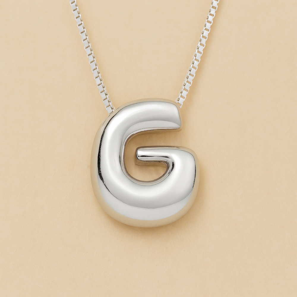 Collar personalizado con inicial de letra de burbuja