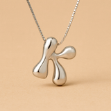 Collar personalizado con inicial de letra de burbuja