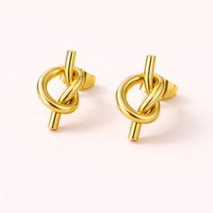 Minimal Knot Earrings — Everyday Statement Studs