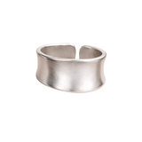 Anillo de Luna Ancha – Estilo de Pareja en Plata Esterlina 925
