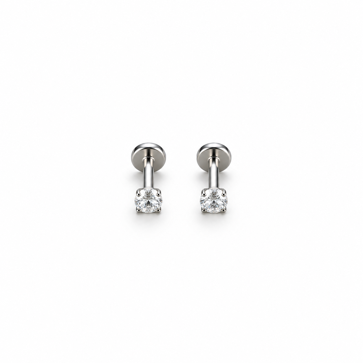 Lumi Crystal Flat Back Stud Earrings