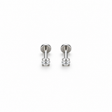 Lumi Crystal Flat Back Stud Earrings