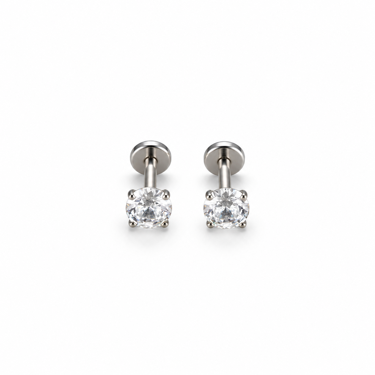 Lumi Crystal Flat Back Stud Earrings