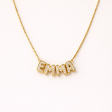 Collar personalizado con letra de burbuja | Colgante de oro con nombre personalizado | My Charm Lab