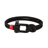 Pulsera de Cuerda con U de Metal