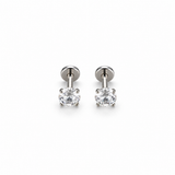 Lumi Crystal Flat Back Stud Earrings