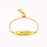 Pulsera personalizada con letras de burbujas