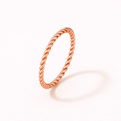 Minimalist Twisted Rope Ring
