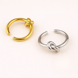 Minimalist 925 Silver Knotted Ring