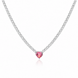 Crystal Heart Necklace – Pink Edition