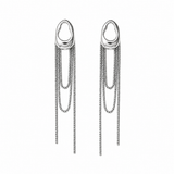 Pendientes de Cadena con Borlas Geométricas