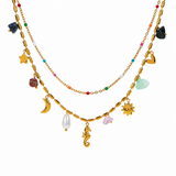 Solara Layered Charm Necklace