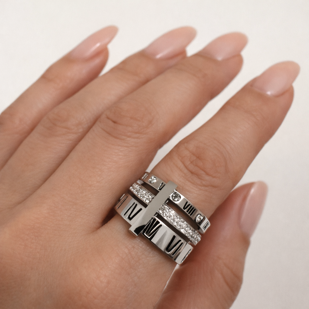 Anillo Triple de Números Romanos