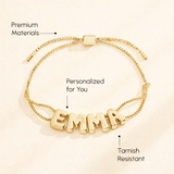 Personalised Bubble Letter Bracelet