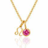 Zodiac Birthstone Charm Necklace