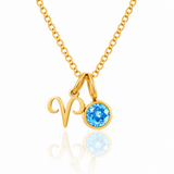 Zodiac Birthstone Charm Necklace
