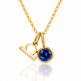 Zodiac Birthstone Charm Necklace