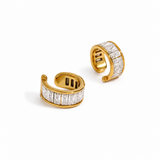 Pendientes de Cuff de Zircon Blanco Arlisse