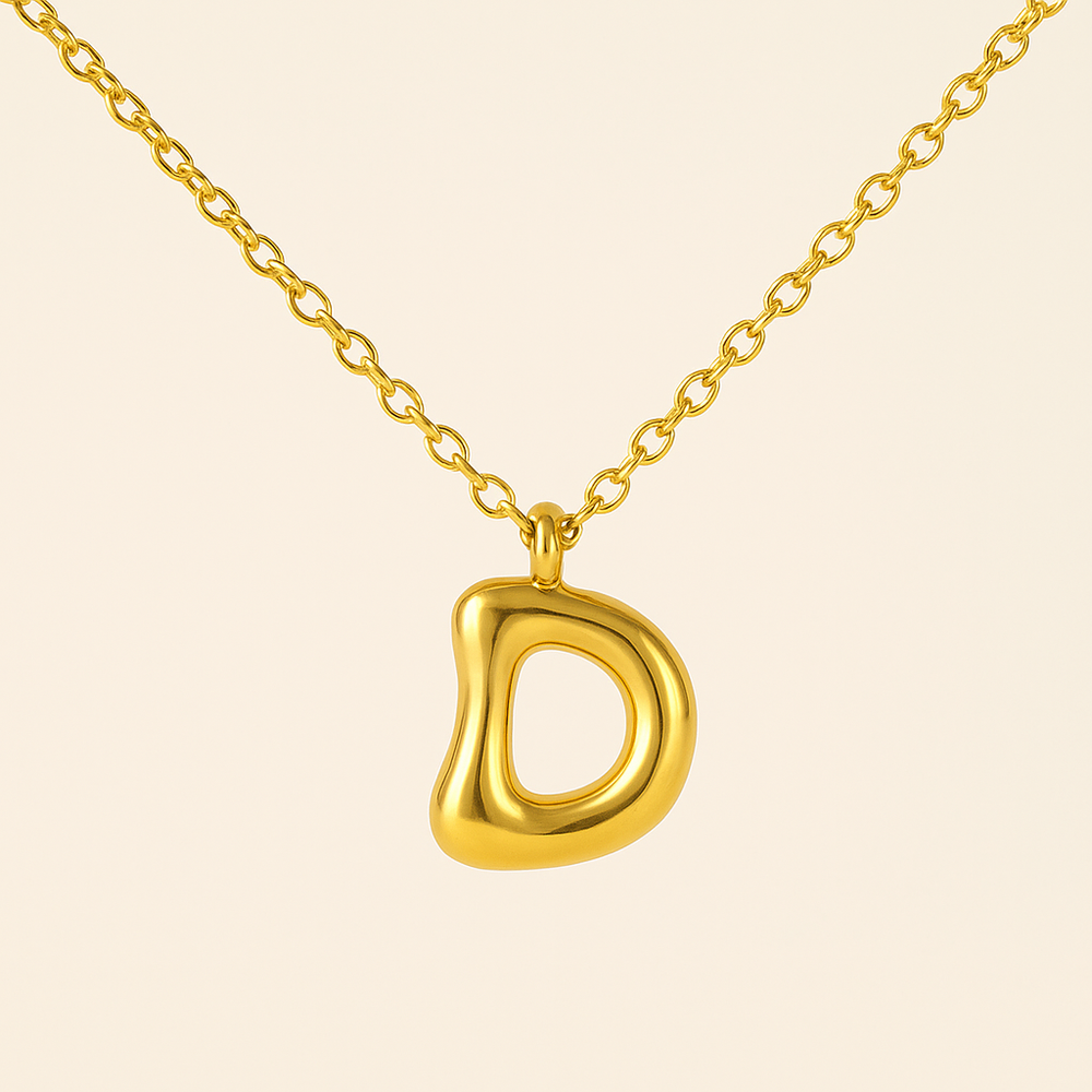 Collar personalizado con inicial de letra de burbuja