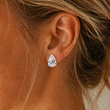 Divine  Moissanite Drop Studs