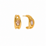 Aros de Cristal de Oro Aurelia
